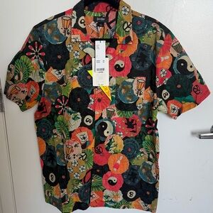 Vibrant Men's Casual Shirt with Multicolor Design